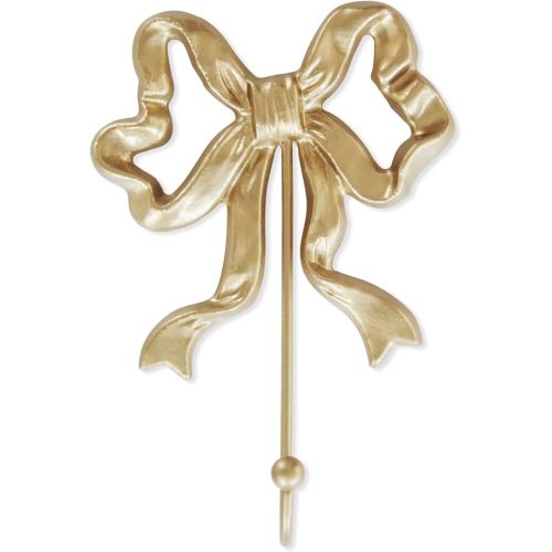 Small Gold Bow Wall Hook,Gold Cast Iron Hook,Size:8.27x5.59 inches