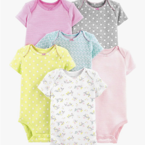Simple Joys by Carter's Baby-Girls 6-Pack Short-Sleeve Bodysuit