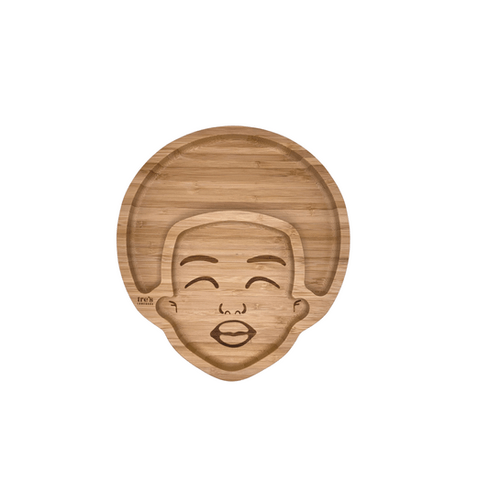 Black Boy Joy Bamboo Suction Plate | Tre's Lunchbox