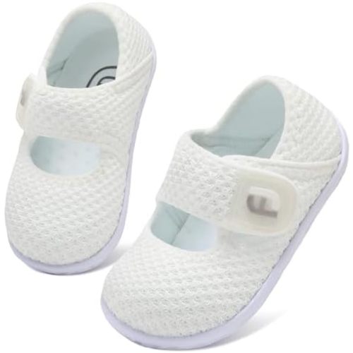 JOINFREE Toddler Shoes Boys Girls Walking Lightweight Wide Barefoot Slip On Sneakers Mary Jane School Shoe Breathable Flexible
