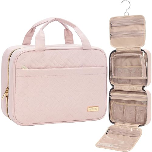 NISHEL Travel Toiletry Bag for women, Portable Hanging makeup Organizer