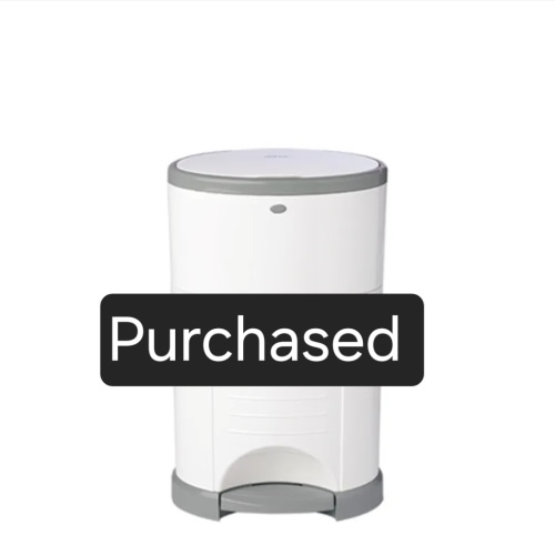Diaper Dekor Classic Hands-Free Diaper Pail | Easiest to Use | Just Step – Drop – Done | Doesn’t Absorb Odors | Most Economical Refill System | 70% Recycled Materials | EKO White
