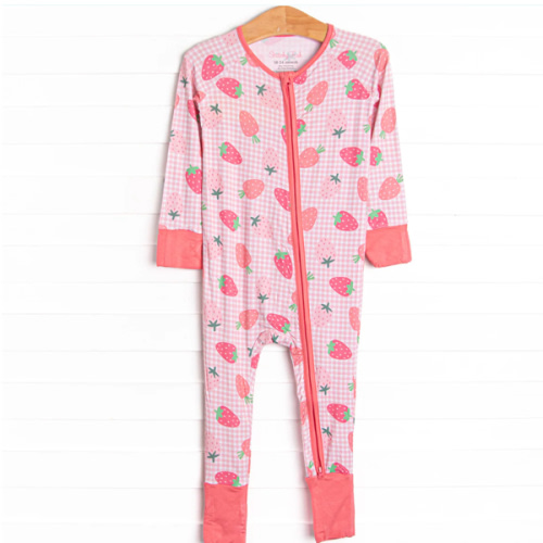 Pineberry Picnic Bamboo Zippy Pajama, Pink – Stitchy Fish