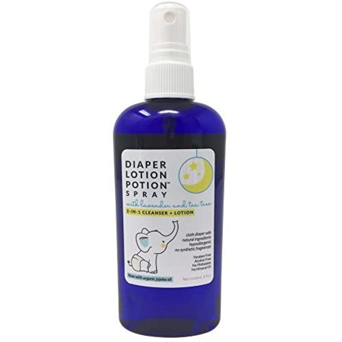 Diaper Lotion Potion Spray - All Natural Diaper Rash Guard for Your Baby’s Bottom - Healing and Soothing Antibacterial 2-in-1 Cleanser and Lotion with Lavender and Tea Tree Essential Oils