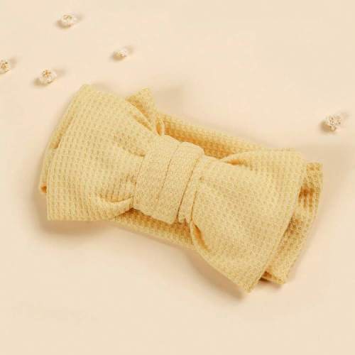 1pc Newborn Baby Bowknot Headband, Solid Color Knit Hair Accessory | SHEIN USA