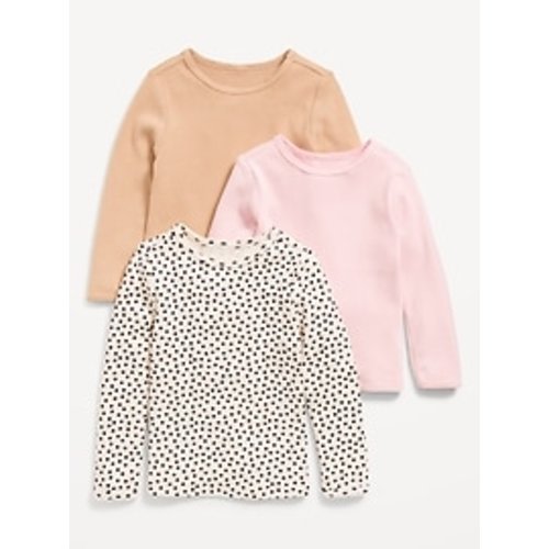 Long-Sleeve Waffle-Knit T-Shirt 3-Pack for Toddler Girls | Old Navy