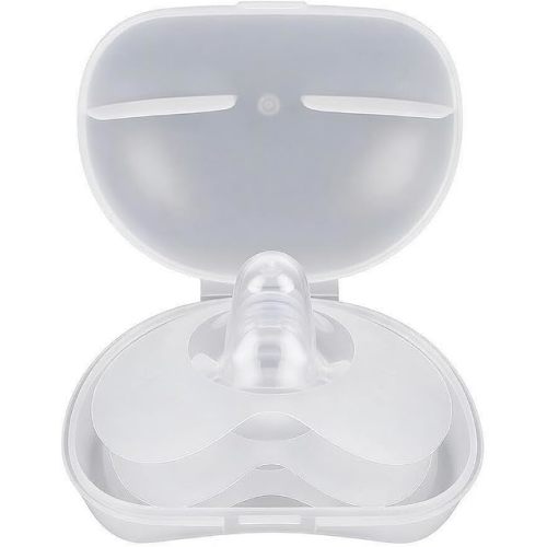 Gajoin Breastfeeding Nipple Shields for Nursing Newborn Baby Nippleshield Breast Feeding 2 Count with Sterilizing Storage Case Clear (Size 13-16MM)