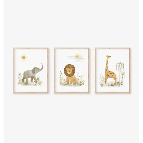 Nemo and Her Safari Art Print Set - Unframed | Wayfair