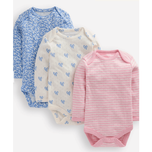 3 Pack Pointelle Bodies-Soft Ivory Tiny Bows | Boden USA