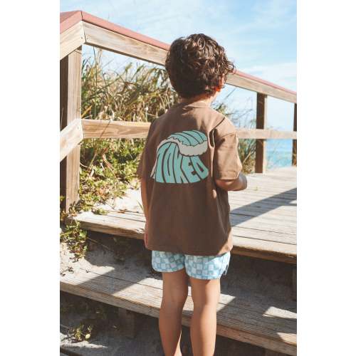 Brown Stoked Oversized Tee