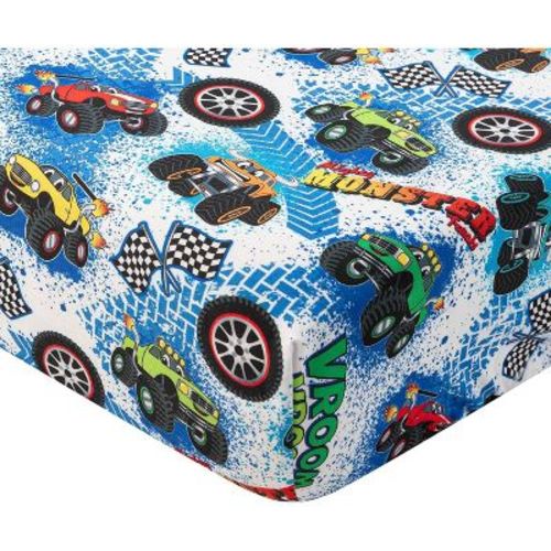 Today's Kids Baby Boy Fitted Crib Sheet Monster Trucks