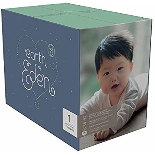 Earth + Eden Baby Diapers, Size 1, 176 Count, White - Size 1 (176 Count)
