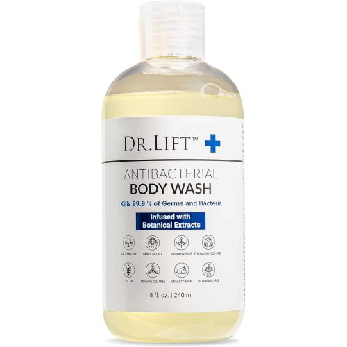 Dr. Lift Antibacterial Body Wash, Lemon, Spirulina, Vegan, 8 Fl Oz