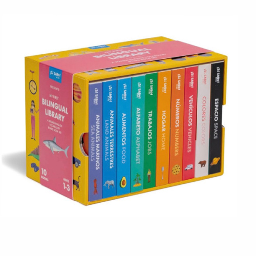 My First Bilingual Library: A Spanish-English Vocabulary Board Book Set of Colors, Numbers, Animals, ABCs, and More (Si Sabo Kids)