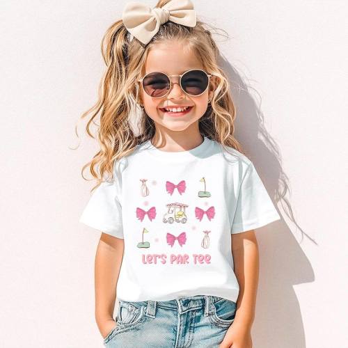 Let's Par Tee Kids Graphic Tee | White