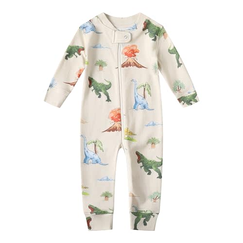 Owlivia Organic Cotton Baby Boy Girl Zip up Sleep 'N Play Pjs, Footless, Long Sleeve
