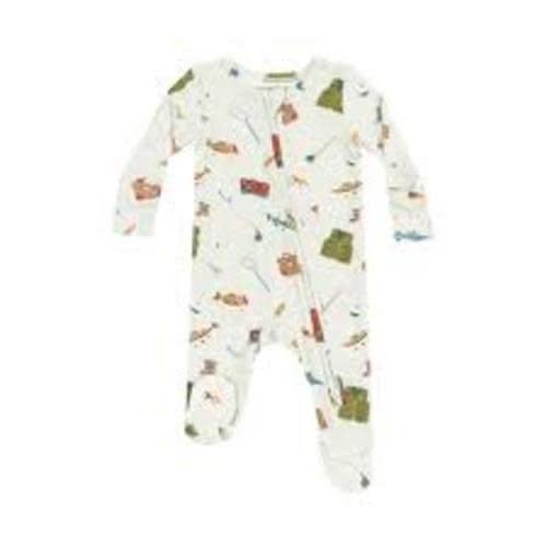 2 Way Zipper Footie - Fishing Things Green – Angel Dear