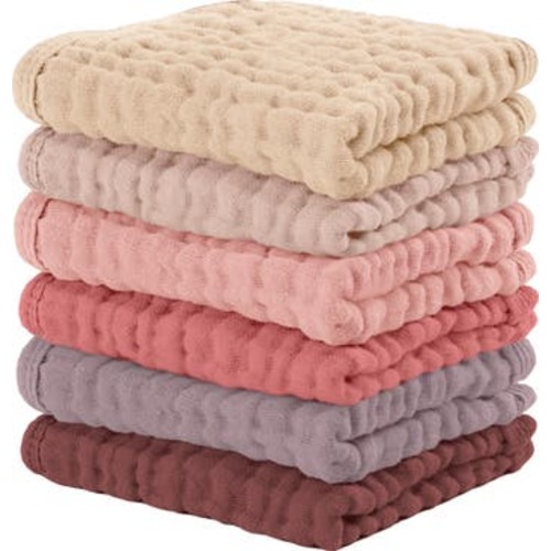 Muslin Washcloths - Pack of 6