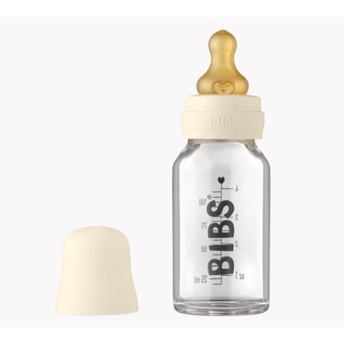 Baby Glass Bottle Complete Set 110ml - Ivory