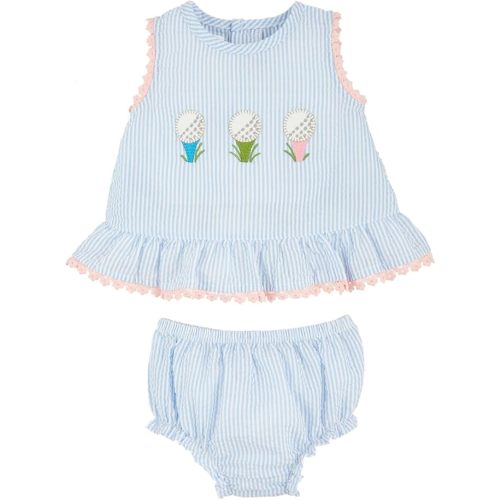 Mud Pie Baby Girls' Mud Pie Baby Girl Sailboat Eyelet Pinafore Set