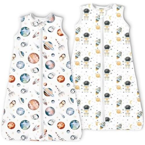 Toddler Sleep Sacks 2T-3T-4T, 0.5 TOG Light Summer Wearable Blankets, Extra Long XL Sleeping Bags, 2 Pack