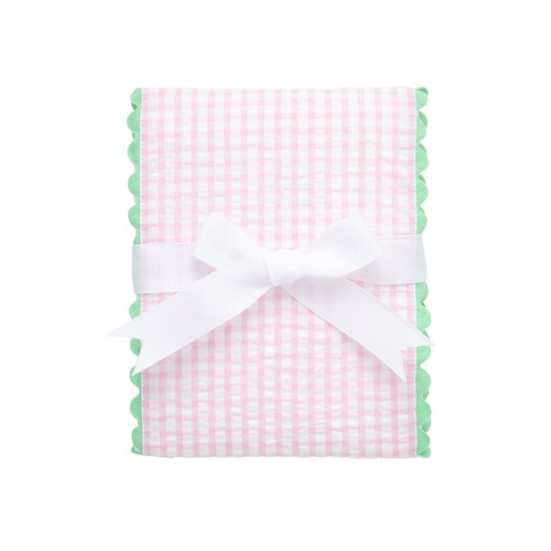 Big Check Fancy Fabric Burp Cloth