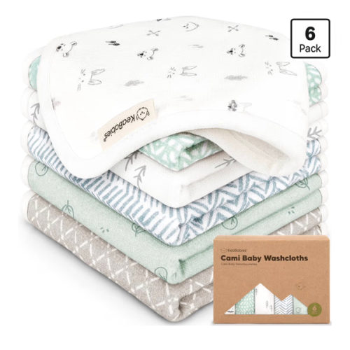 Amazon.com: 6-Pack Cotton Baby Washcloths for Newborn, Organic Cotton Muslin (Nordic) | 10x10, Soft Wash Cloths for Babies, Infant, Kids, Toddler Towels for Boy, Girl, Absorbent Face Cloths, Scratch-Free Baby Rags