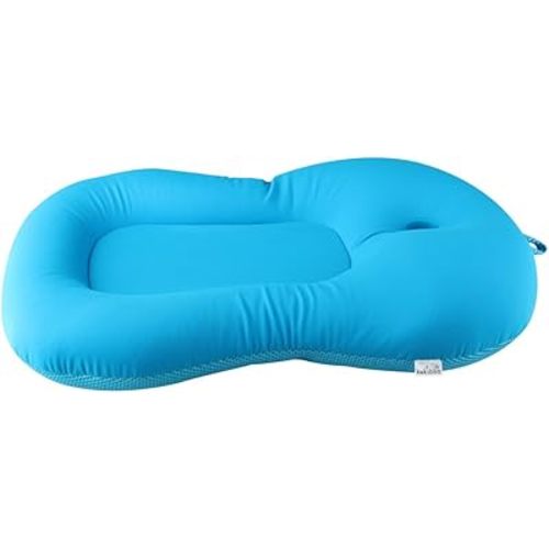 Baby Bath Mat, KAKIBLIN Bathtub Baby Bath Cushion Soft Anti-Slip Bath Pad 0-6 Month Infant Bath Pillow, Blue