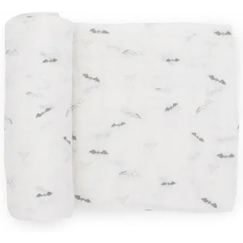 Little Unicorn Premium Cotton Swaddle Baby Blanket | Breathable Fabric | for swaddling, Play, Nursing & More (Bats)