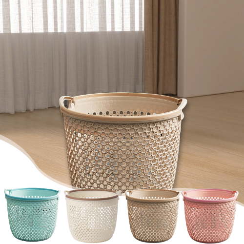 Tarmeek Handheld Laundry Basket, Small Ventilated Laundry Bin with Handles, Portable Clothes Organizer for Bathroom and Bedroom Laundry Hamper