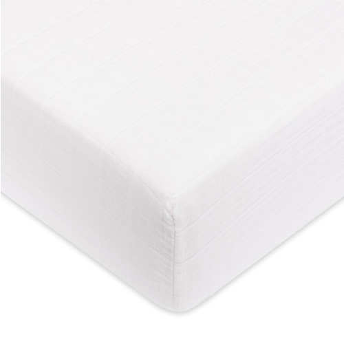 Babyletto Organic Muslin Crib Sheet - White