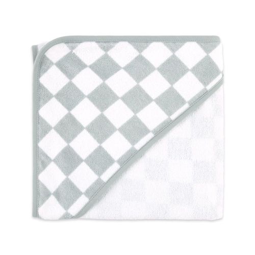 Bilbi Hooded Towel Check Sage