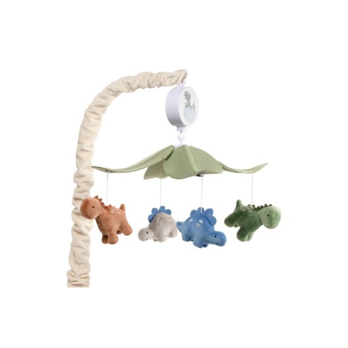 Dino-Might Multicolor Dinosaur Musical Baby Crib Mobile Soother Toy