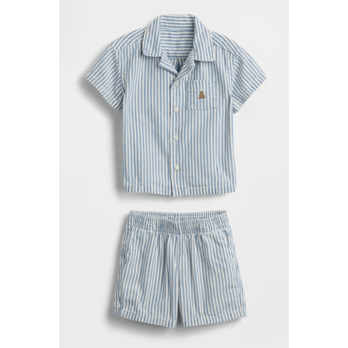 Baby Denim Stripe Outfit Set