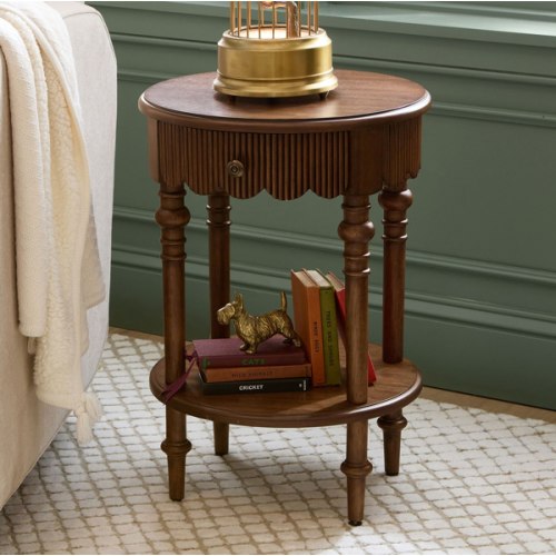 Chris Loves Julia Scallop Side Table (16")