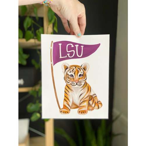 LSU Tigers Nursery or Playroom Art