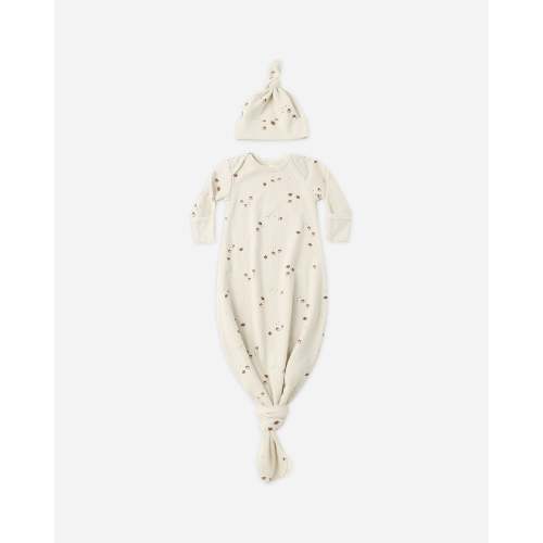 Knotted Baby Gown + Hat Set || Acorns – Quincy Mae