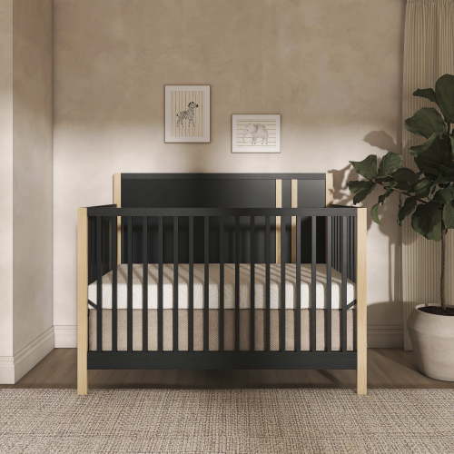 Dream On Me Soho Convertible Crib In Matte Black Vintage