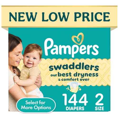 Pampers Swaddlers Diapers, Size 2, 144 Count (Select for More Options)