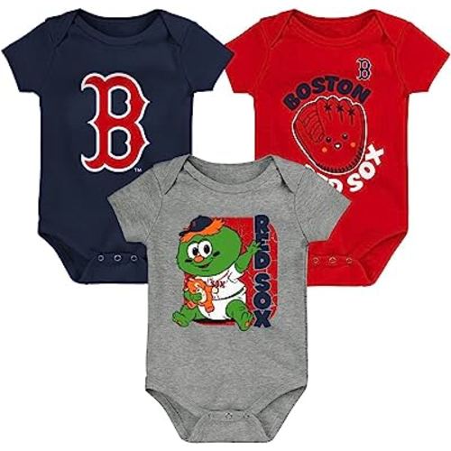 Outerstuff MLB Newborn & Infants 0-24 Months Change Up 3 Piece Onesie Creeper Romper Set