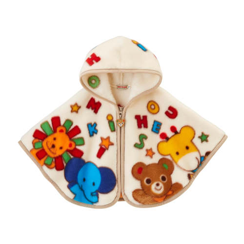 Miki House Animal Friends Poncho 6-24 Months