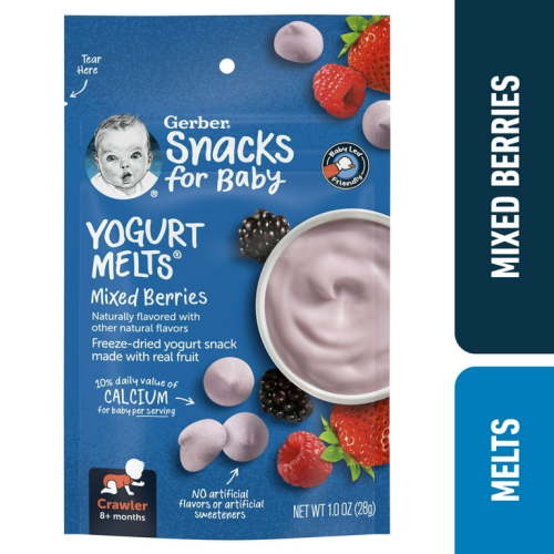 Gerber Snacks for Baby Yogurt Melts, Mixed Berries, 1 oz 1 oz