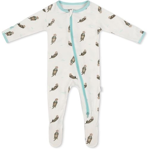 Bamboo Little Soft Baby Footie Pajamas, Baby Clothes, Newborn Sleepers, 95% Viscose and 5% Spandex, 0-24 Months