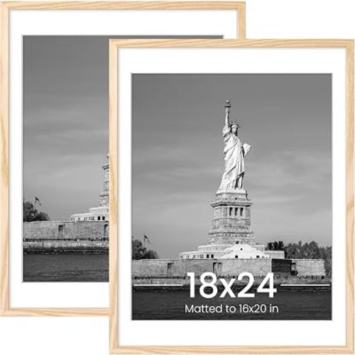 ENJOYBASICS 18x24 Poster Frame, Wall Gallery Frames Set of 2, Natural