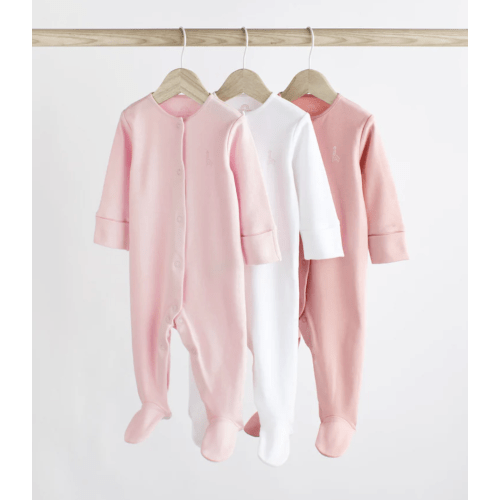 3 Pack Baby Sleepsuits