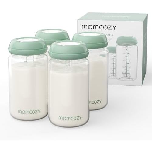 Momcozy Natural Baby Bottles, Wide-Neck, BPA Free Breast Milk Container