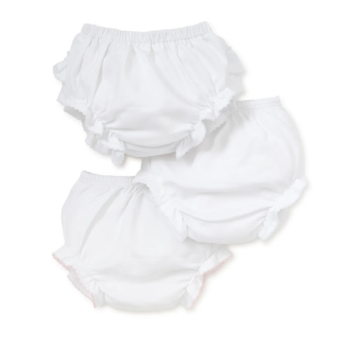 Diaper Cover - White/Pink Trim 0-3 month