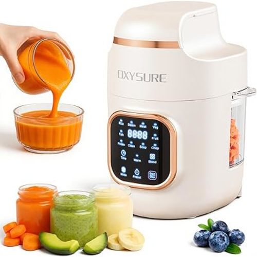 10 en 1 - Máquina de alimentos para bebés, molinos de alimentos de vidrio para bebés, licuadora de alimentos para bebés para puré de bebé, frutas, carne, vegetal, fácil limpieza, control de pantalla