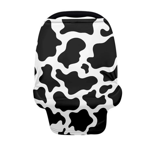 Forchrinse Cow Car Seat Cover for Babies,Soft and Breathable Breastfeeding Nursing Cover Infant Carseat Canopy Stroller Cover