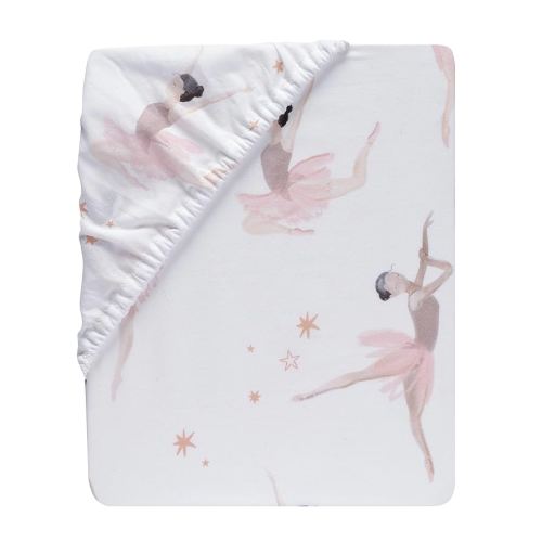 Amazon.com : Lambs & Ivy Ballerina Baby Breathable 100% Cotton Fitted Crib Sheet - White : Baby